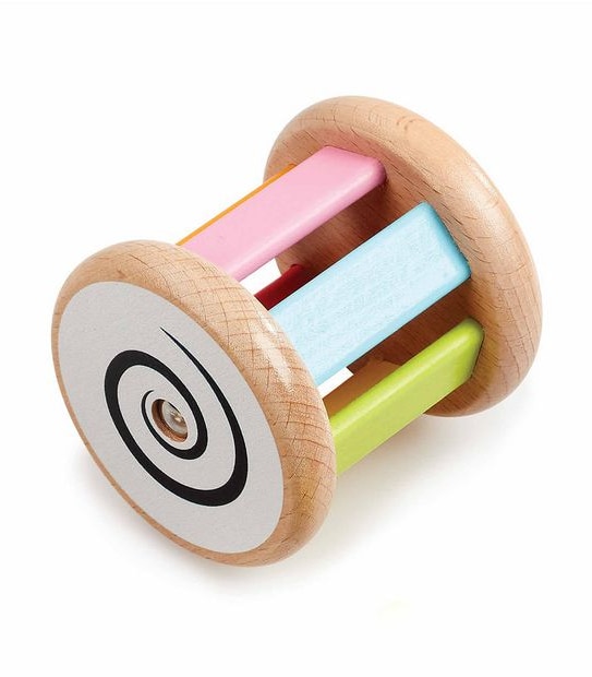 Early Learning Centre Wooden Jingle and Roll Rattle