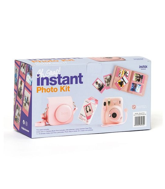 FujiFilm Oh Snap! Instanx Mini 11 - Instant Photo Kit Pink 