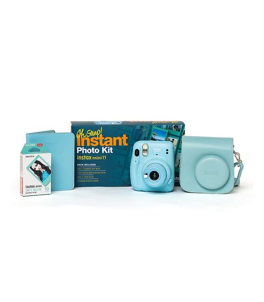 FujiFilm Oh Snap! Instant Photo Kit Blue Instax Mini 11