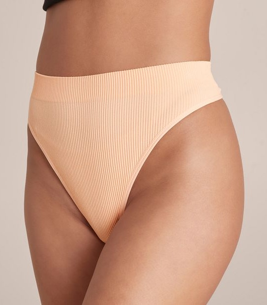 Lily Loves Ribbed Seamfree Hi-Waisted G-String Briefs; Style: LGS52387