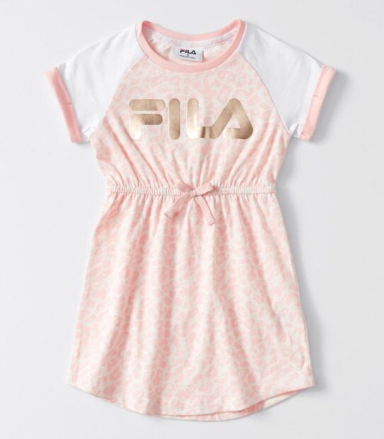 Fila Kids Leopard Print Dress - Pink