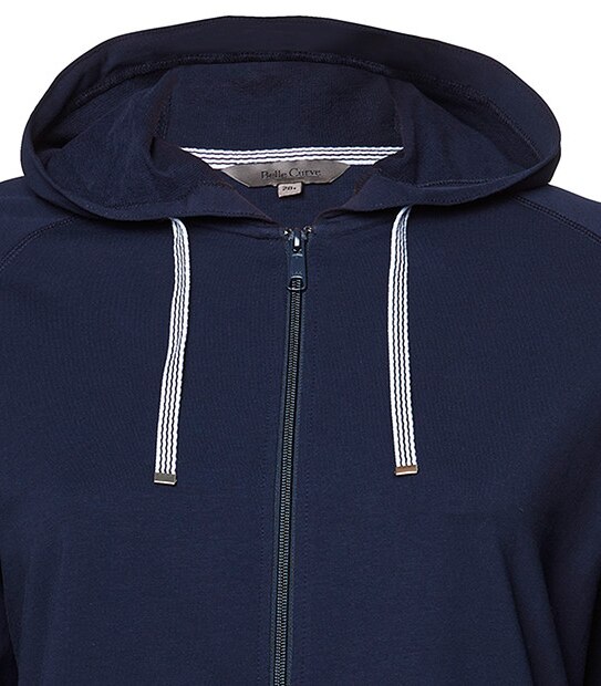 Belle Curve Hoodie - Peacoat 5 of 5