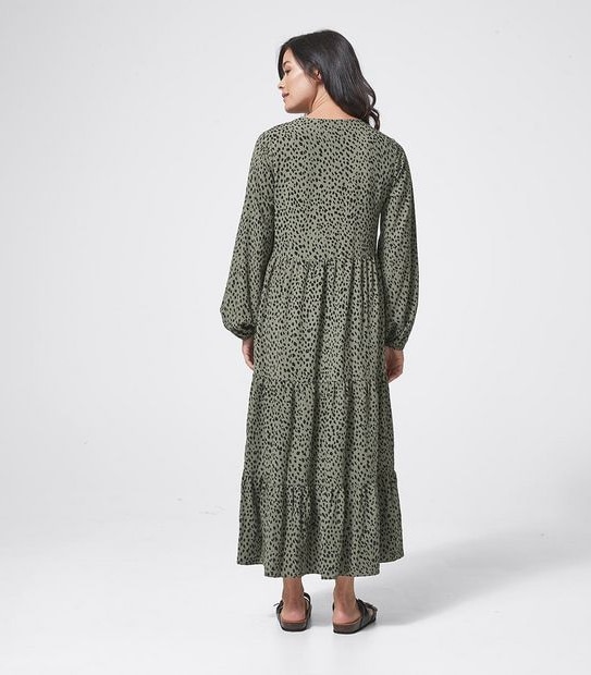 Long Sleeve Tiered Maxi Dress