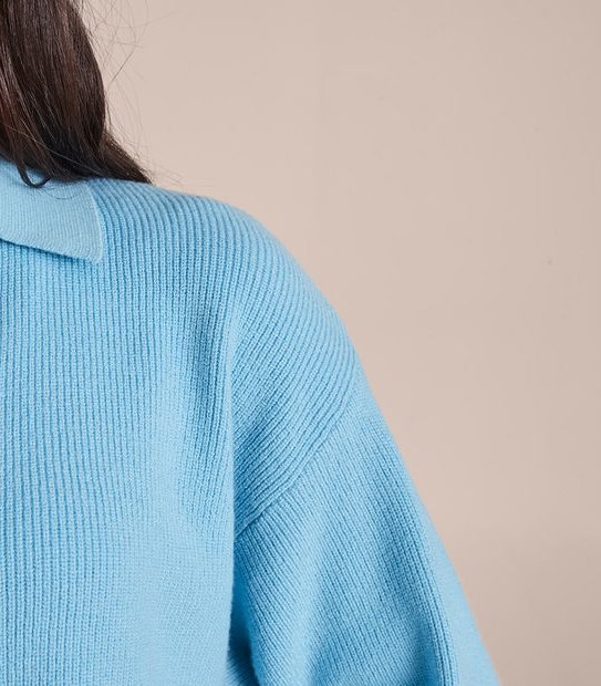 Lily Loves Boxy Knit Polo Jumper
