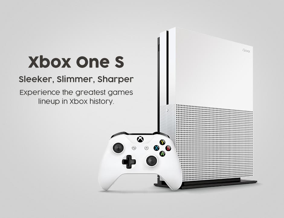 Xbox One S. Sleeker, Slimmer, Sharper. Experience the greatest games lineup in Xbox history. Shop Now.
