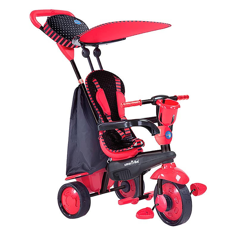 smart trike red and black