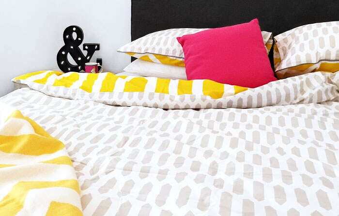 Retro modern bedroom styled by Who Loves That. Retro modern bedroom styled by Who Loves That.