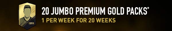 20 JUMBO PREMIUM GOLD PACKS*. 1 per week FOR 20 weeks