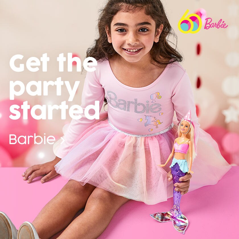Get the party started. Shop Barbie.