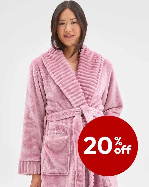20% off Women's Dressing Gowns  	