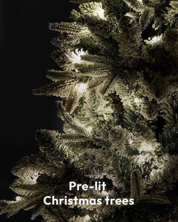 Pre-lit  Christmas trees