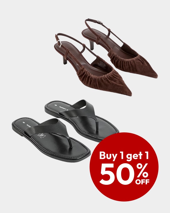 Buy one, get one 50% off womens shoes