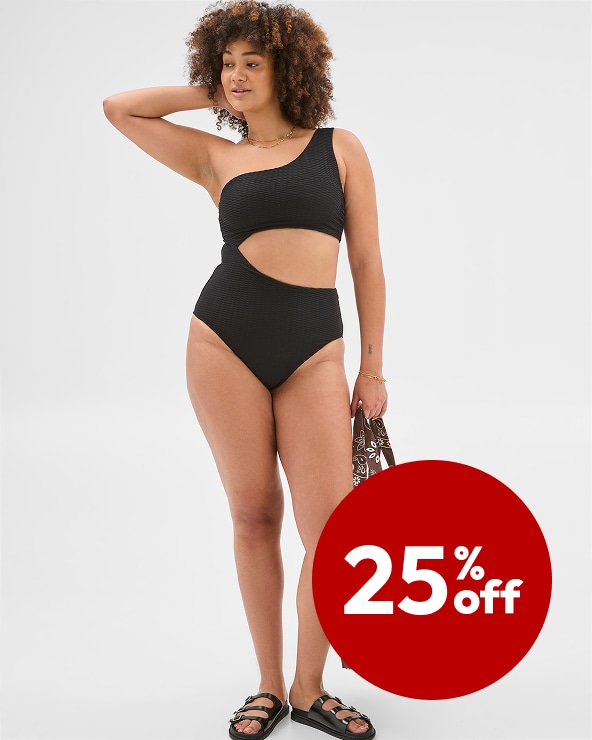 25% Women’s swim and resortwear