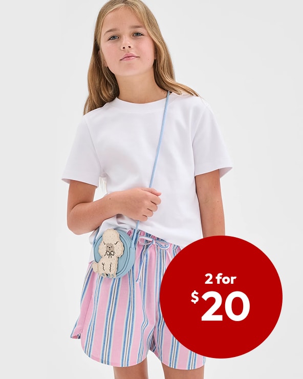 2 for $20 Selected Kids' 7-16 Shorts