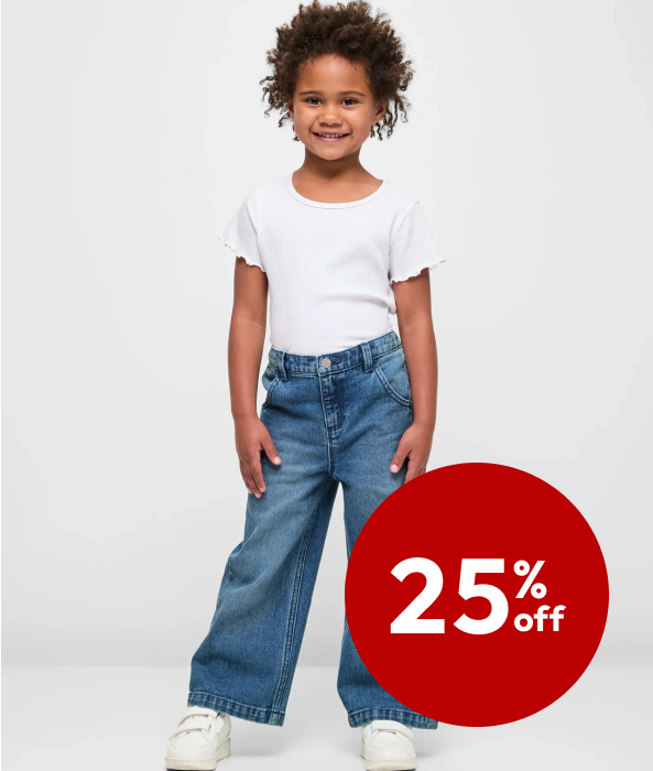 25% off kids' denim jeans 25% off kids' denim jeans