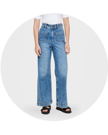 Wide leg jeans