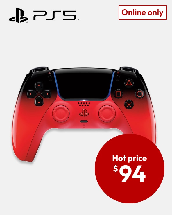 Hot Price $94	 PlayStation 5 DualSense Controller - Techno Red	