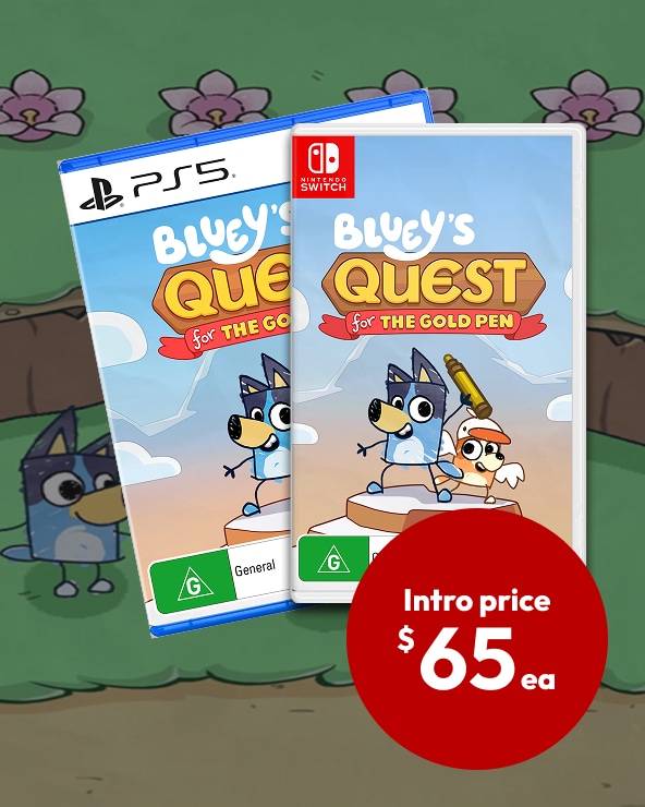 Introductory Offer $65ea Price after offer ends $69ea Blueys Quest for the Gold Pen - Nintendo Switch or PS5
