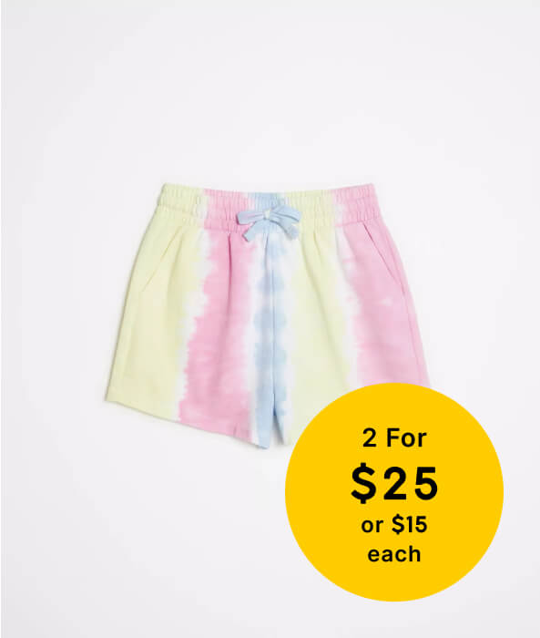 2 for $25 or $15 each Girls 7-16 Selected Shorts 