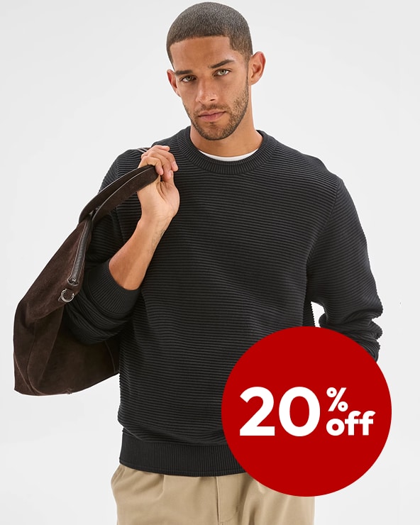 20% off Men's Knitwear	
