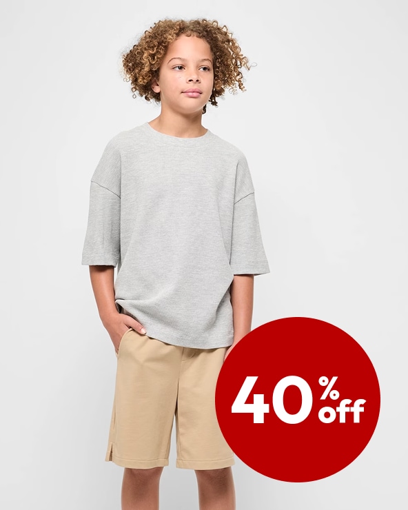 40% off Selected Boys 7-16 Shorts 