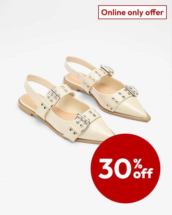 ONLINE ONLY OFFER 30% off Selected Shoes*