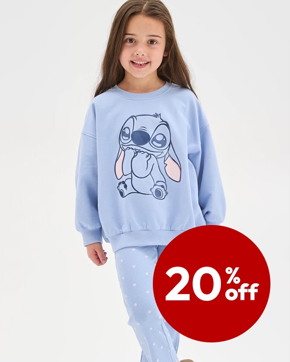 20% off kids' licensed clothing
