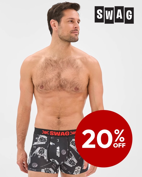 20% off Men's Swag	