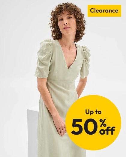 Selected women's clearance clothing and footwear