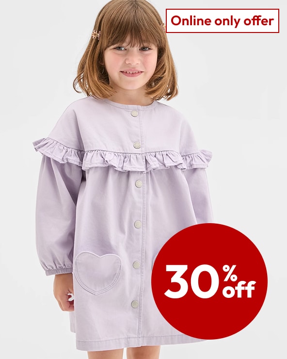 30% off selected Kids' & Baby Clothing