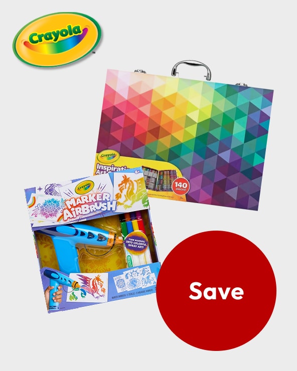 Save on selected Crayola stationery and toys