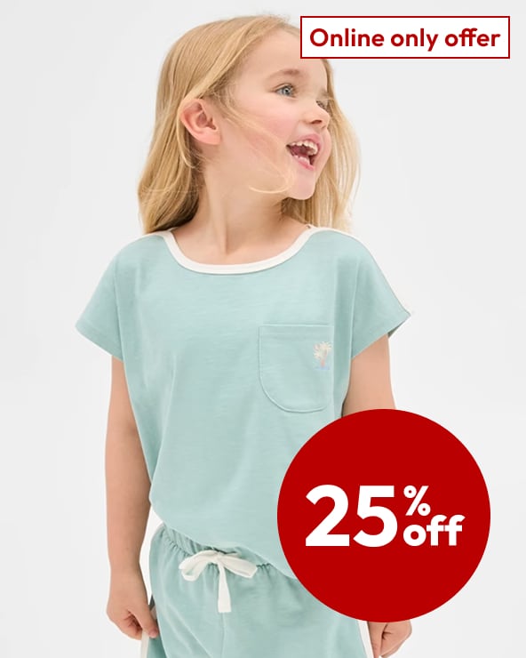 25% off Selected kids' tops 25% off Selected kids' tops