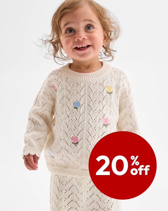 20% off Baby Knitwear	
