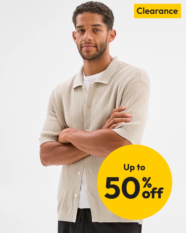 Up To 50% off Selected Men's Summer Clearance
