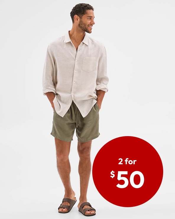 Men's European Linen shorts