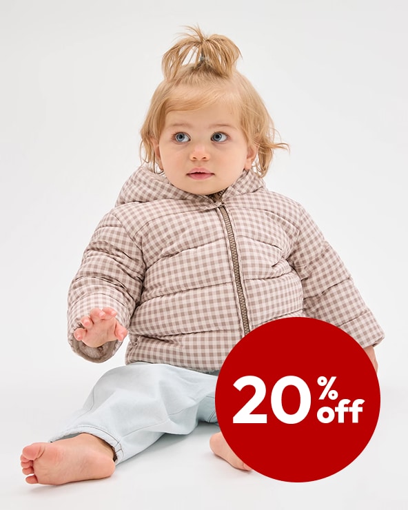 20% off baby coats & jackets