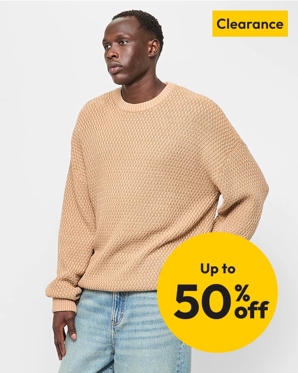 Selected Men's clearance clothing, footwear & accessories