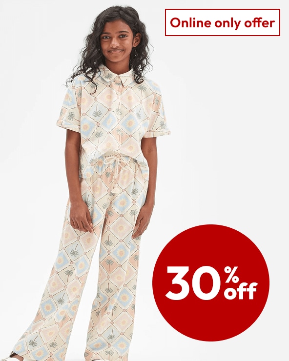 30% off selected kids' clothing 30% off selected kids' clothing