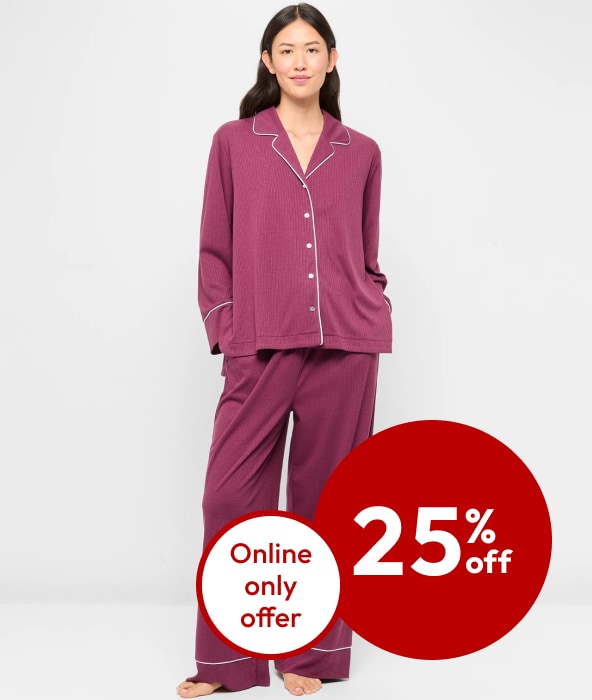 25% off Sleepwear- ONLINE ONLY 25% off Sleepwear- ONLINE ONLY