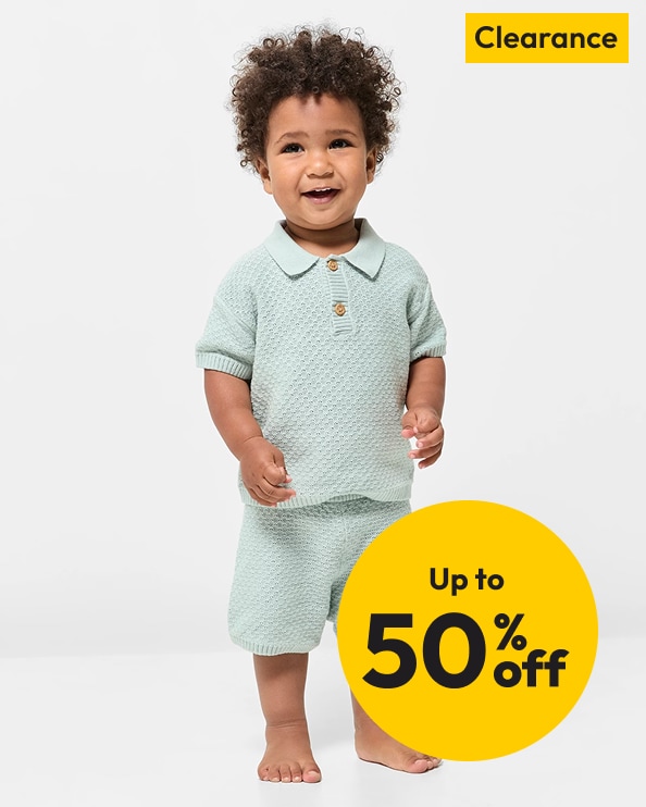 Up To 50% off Selected Baby Summer Clearance                                 