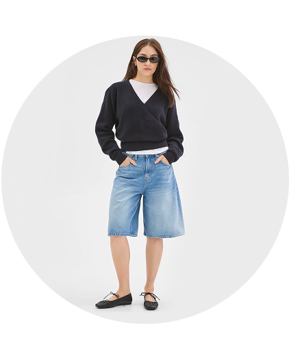 Denim shorts