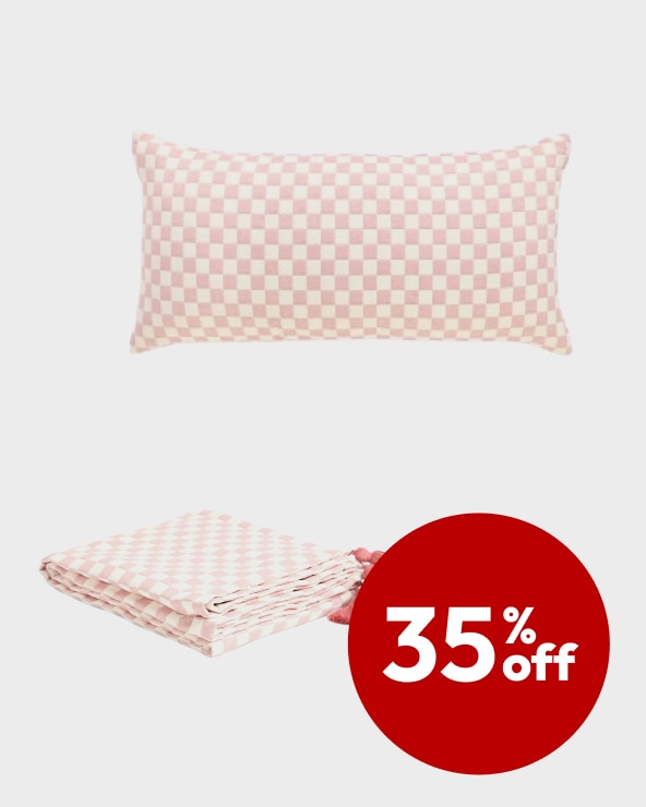 35% off on Selected Cushions & Throws
