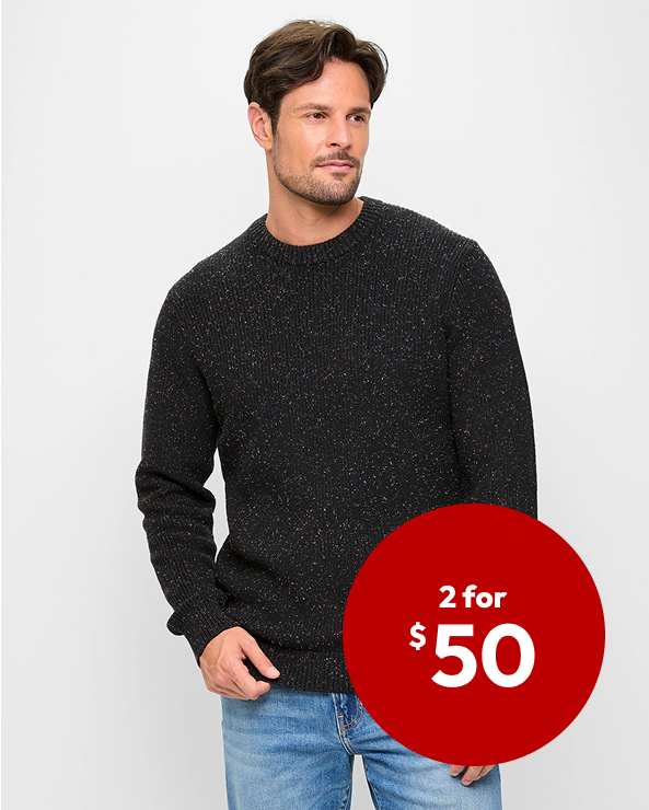 2 for $50 on Men's Knitwear 2 for $50 on Men's Knitwear