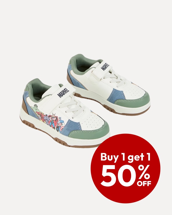 Buy one, get one 50% off kids shoes