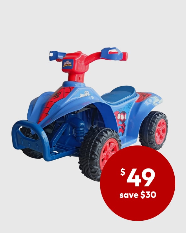 $49 save $30 Spiderman 6V Mini Quad Bike Ride On	