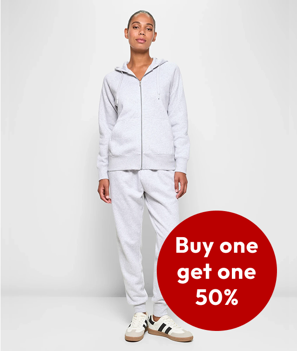 Buy One Get One 50% off Women's Fleece Jumper or Trackpants Buy One Get One 50% off Women's Fleece Jumper or Trackpants
