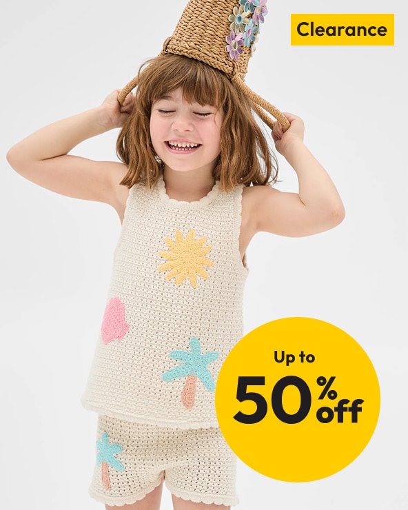 Up to 50% off Selected Kids Clearance Clothing & Footwear