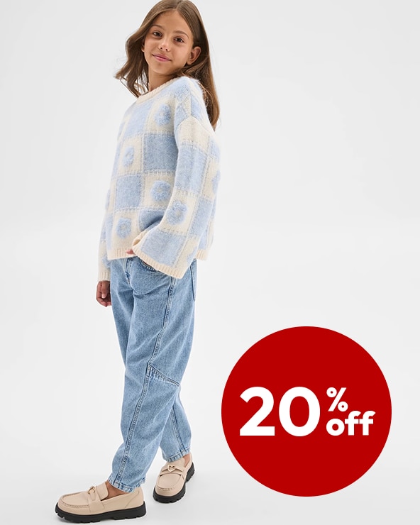 20% off Kids' Denim	