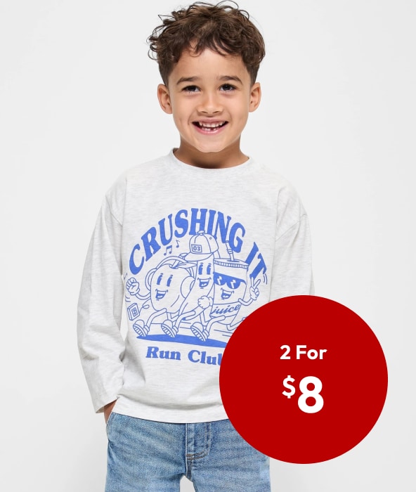2 for $8 on Boys 1-8 Selected T-Shirts 2 for $8 on Boys 1-8 Selected T-Shirts
