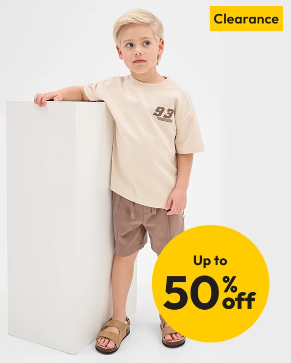 Up to 50% off selected kids' & baby clearance